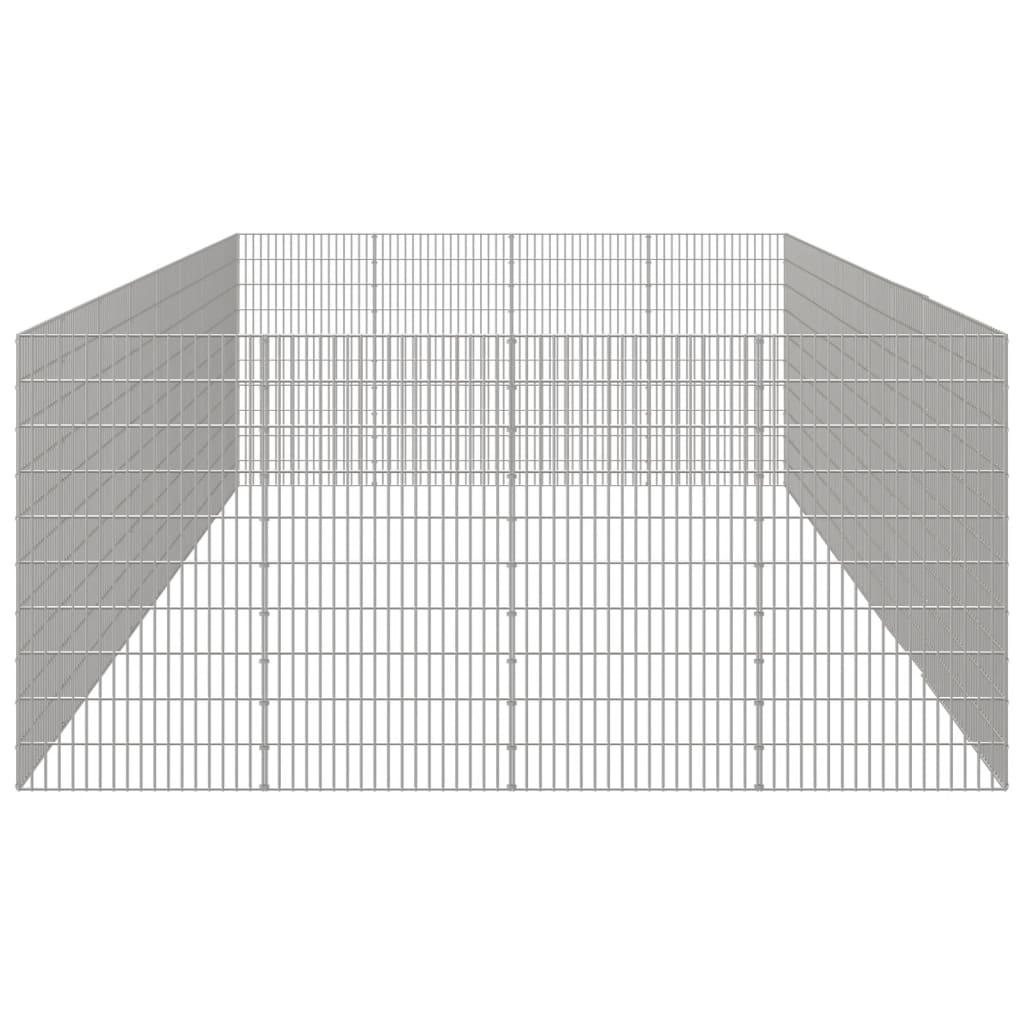 Free Range Animal Enclosure 24-Panel 54x100 cm Galvanised Iron