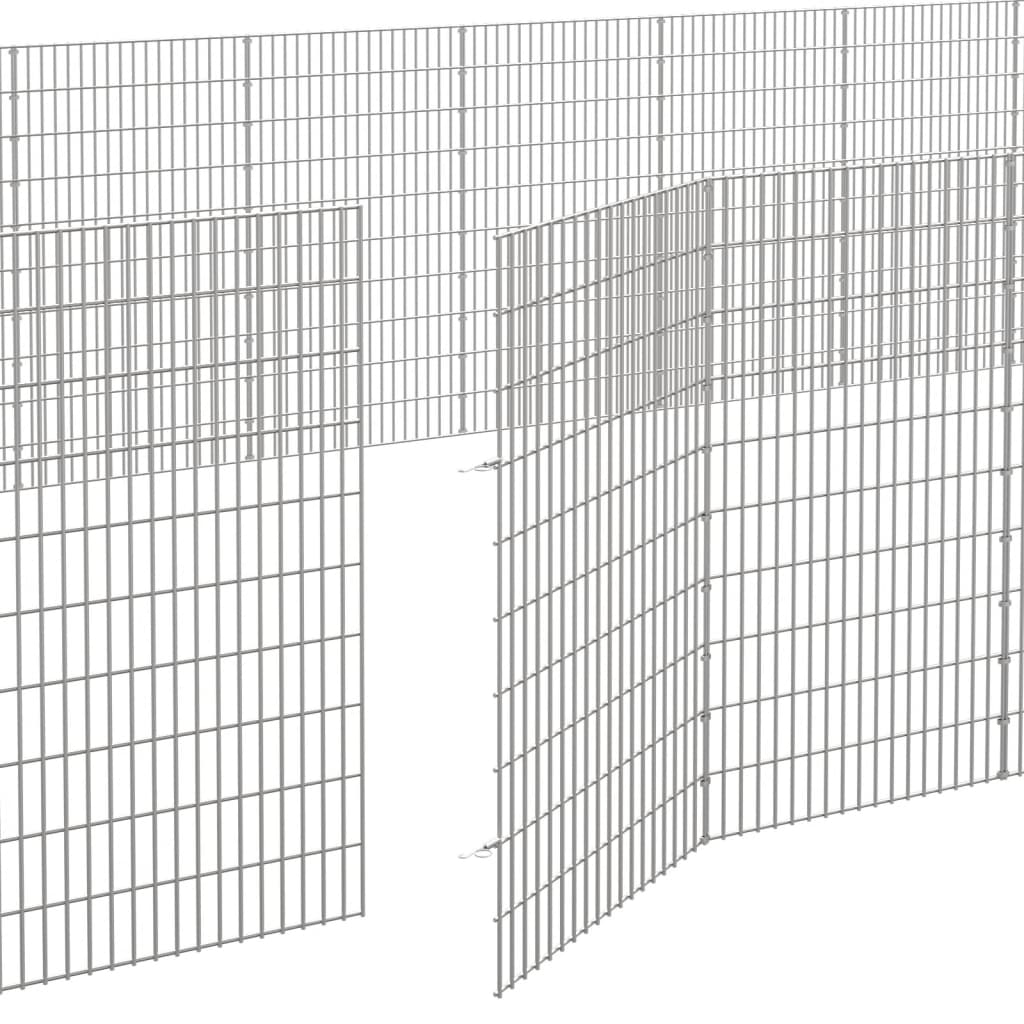 Free Range Animal Enclosure 24-Panel 54x100 cm Galvanised Iron