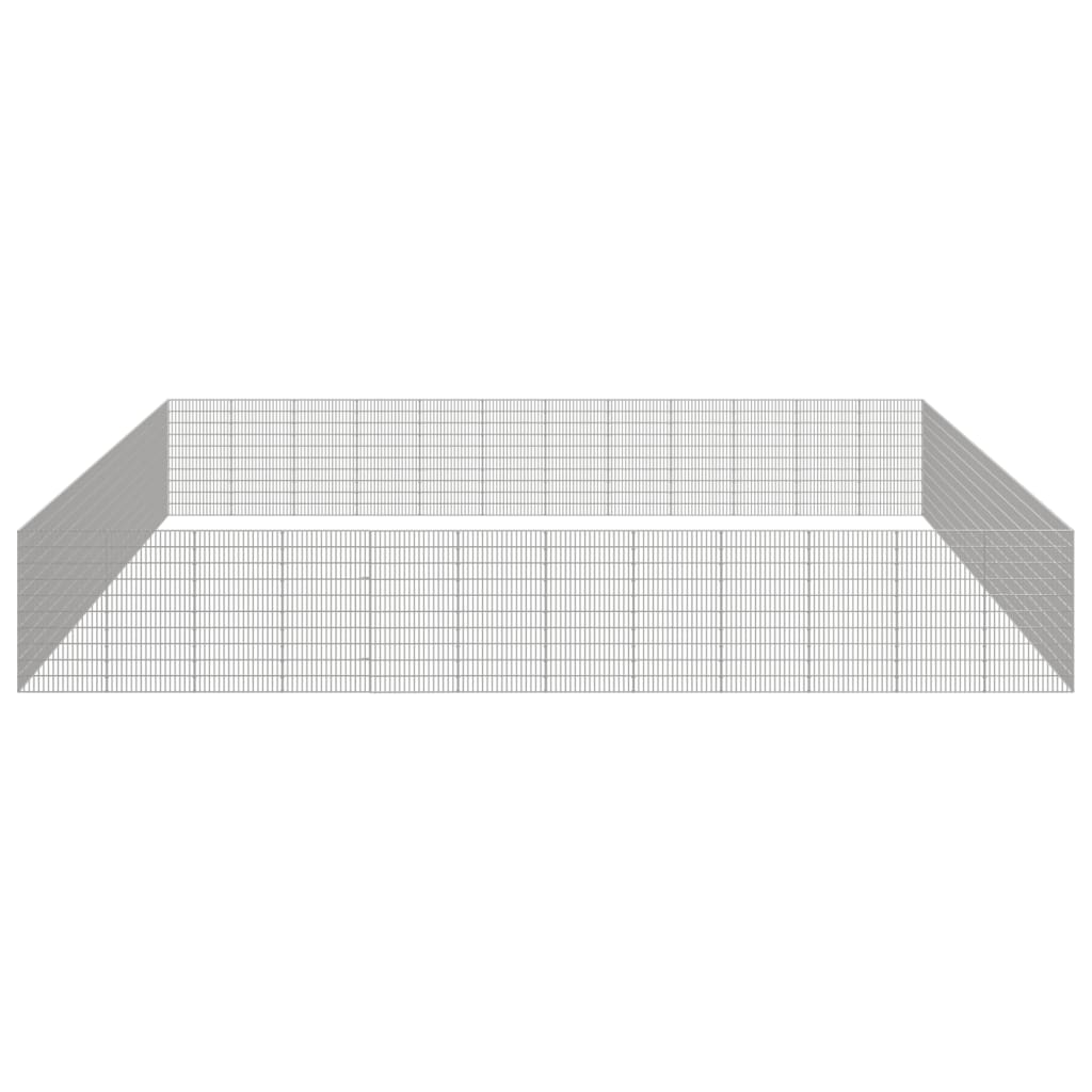 Free Range Animal Enclosure 48-Panel 54x100 cm Galvanised Iron