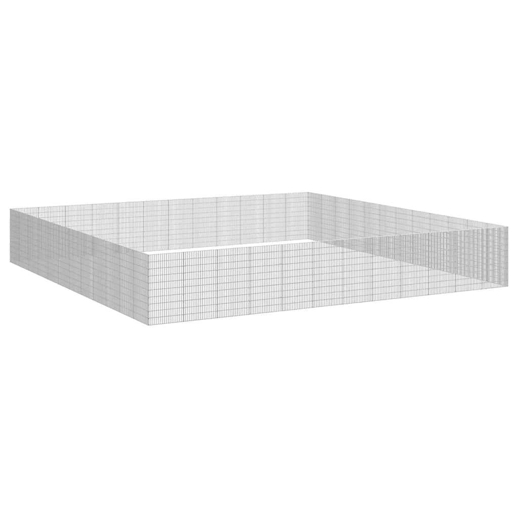 vidaXL Free Range Animal Enclosure 48-Panel 54x100 cm Galvanised Iron