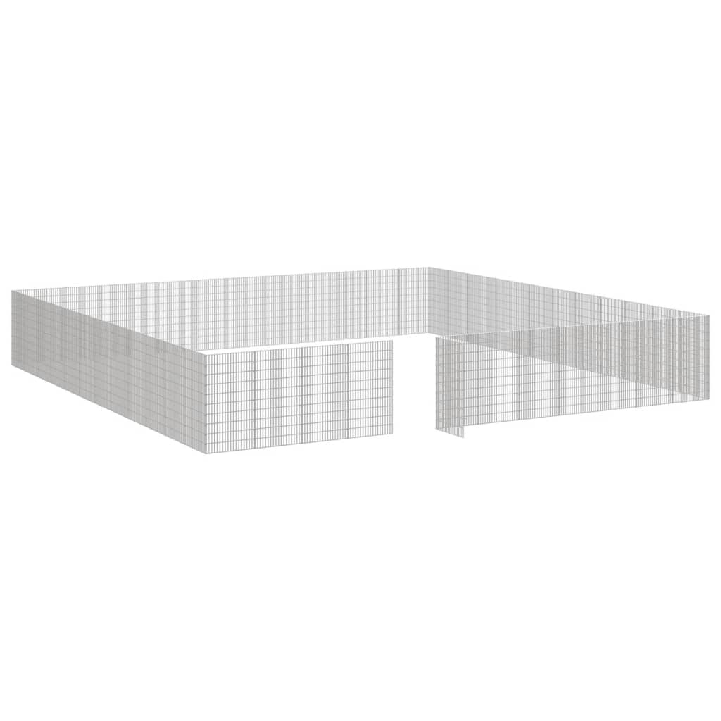 Free Range Animal Enclosure 48-Panel 54x100 cm Galvanised Iron