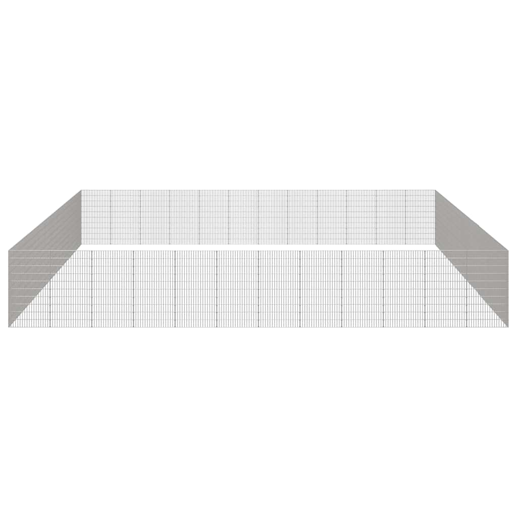 vidaXL Free Range Animal Enclosure 48-Panel 54x100 cm Galvanised Iron