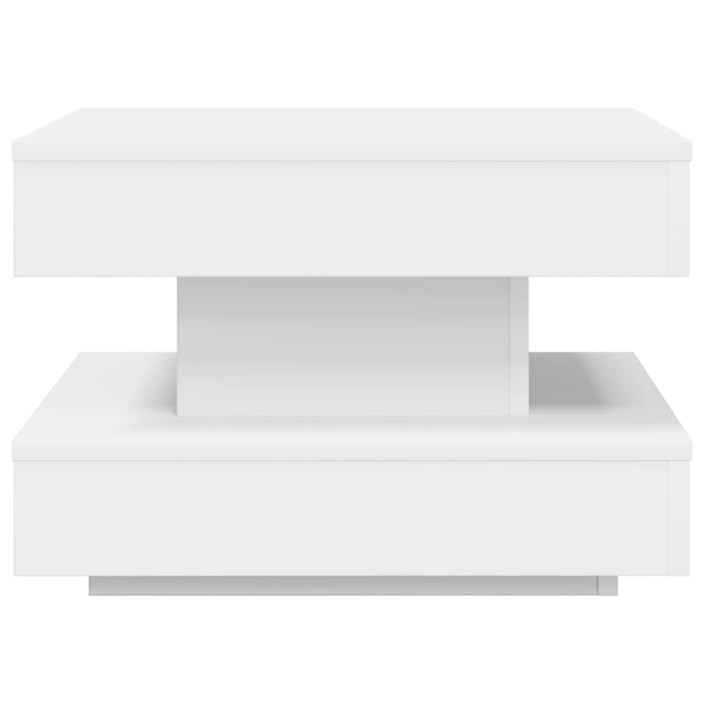 Coffee Table 360-Degree Rotatable White 50x50x34,5 cm
