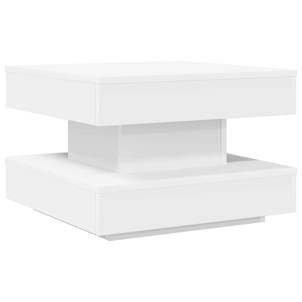 Coffee Table 360-Degree Rotatable White 50x50x34,5 cm