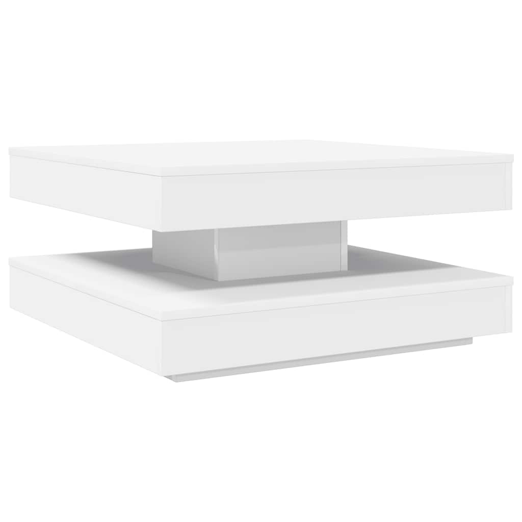 Coffee Table 360-Degree Rotatable White 70x70x34,5 cm
