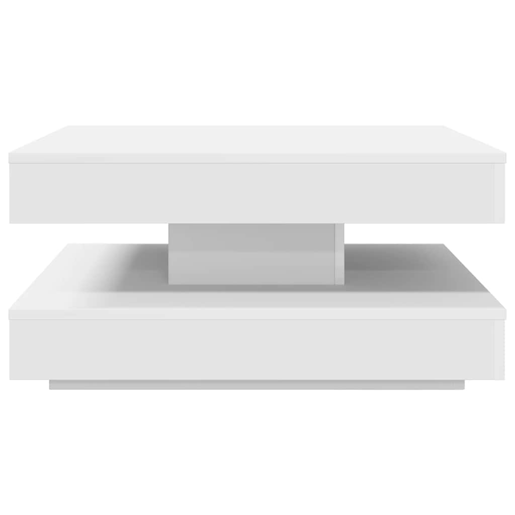 Coffee Table 360-Degree Rotatable White 70x70x34,5 cm
