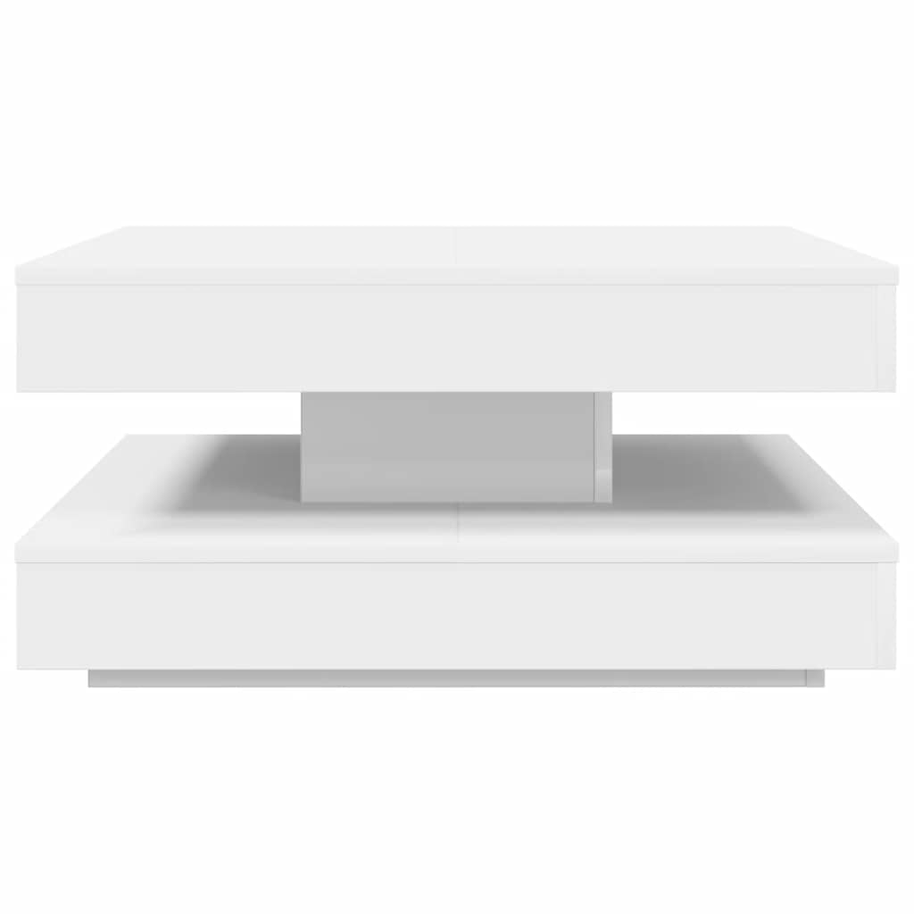 Coffee Table 360-Degree Rotatable White 70x70x34,5 cm