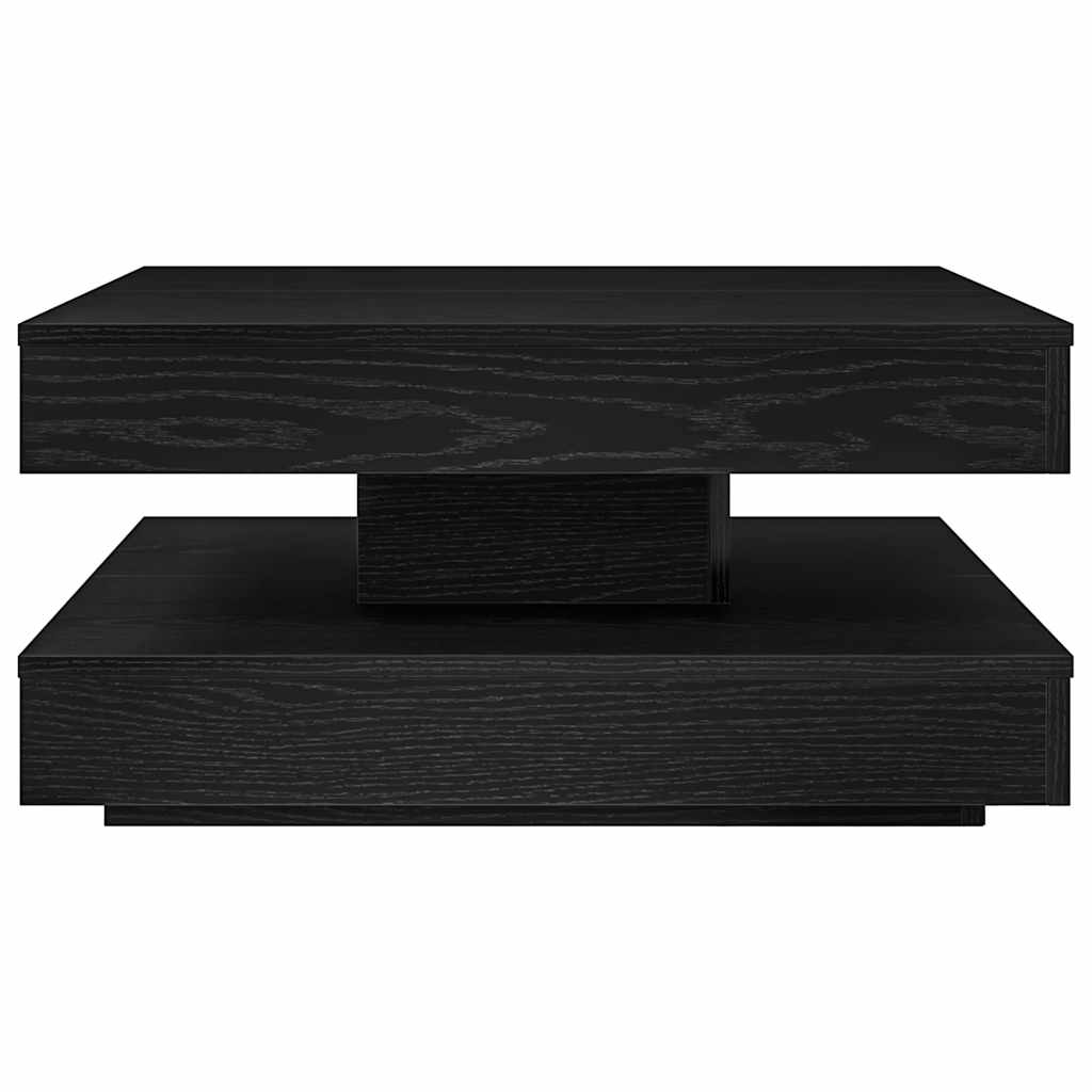 Coffee Table 360-Degree Rotatable Black 70x70x34,5 cm