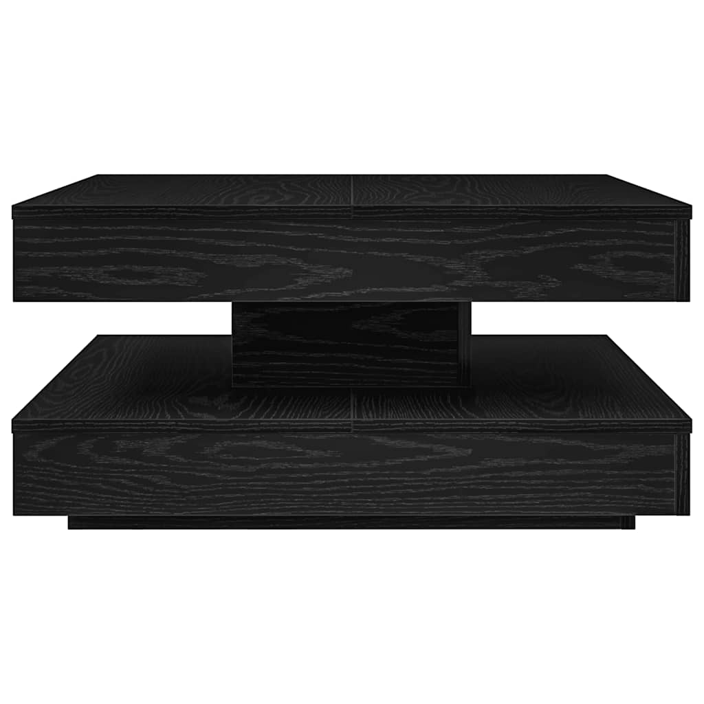 Coffee Table 360-Degree Rotatable Black 70x70x34,5 cm