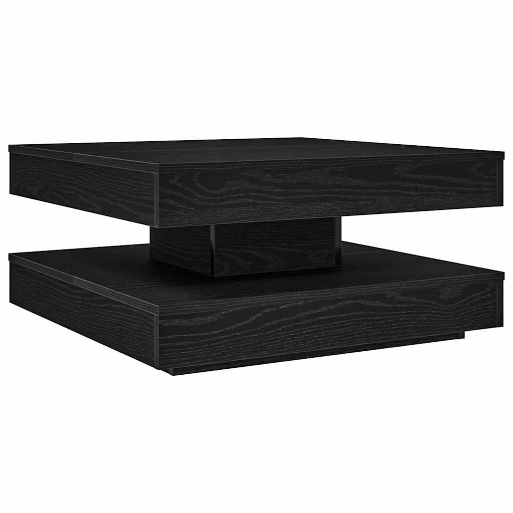 Coffee Table 360-Degree Rotatable Black 70x70x34,5 cm