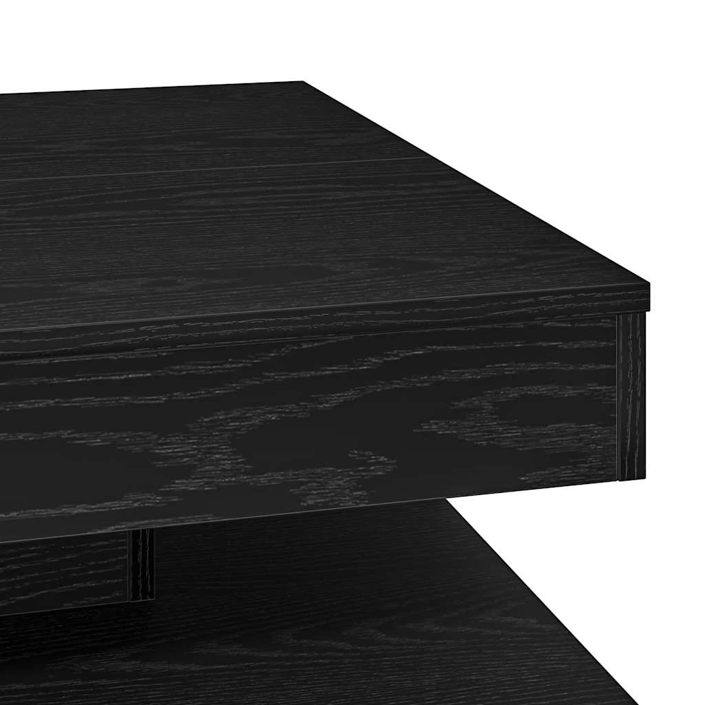 Coffee Table 360-Degree Rotatable Black 70x70x34,5 cm