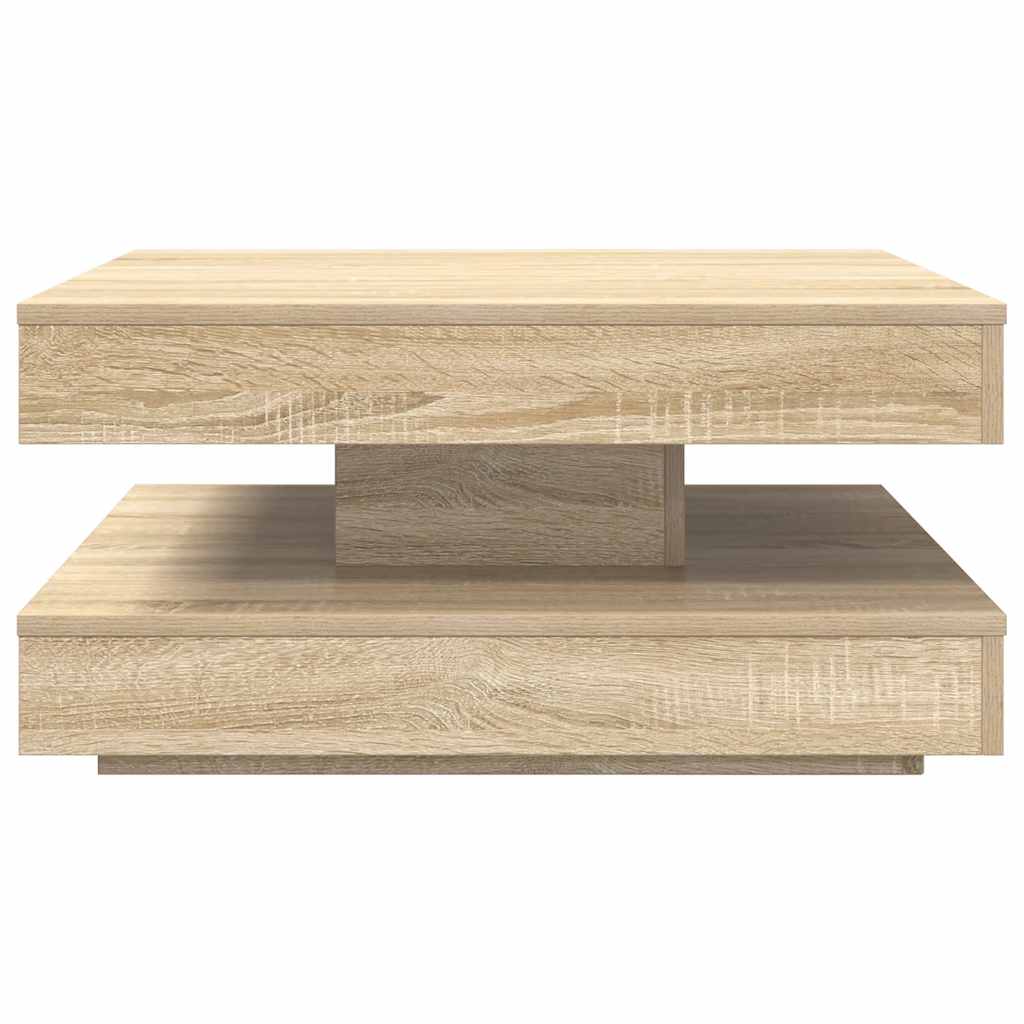 Coffee Table 360-Degree Rotatable Sonoma Oak 70x70x34,5 cm