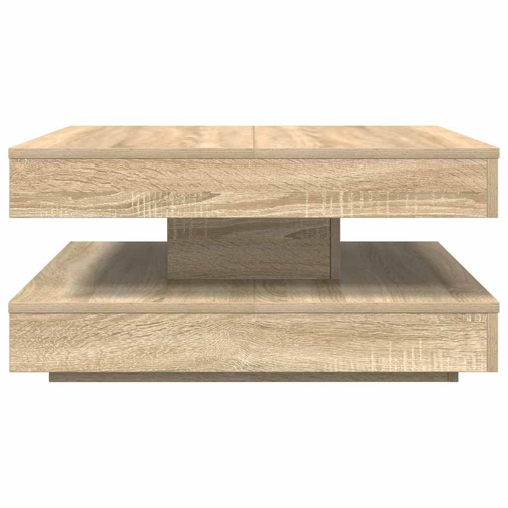 Coffee Table 360-Degree Rotatable Sonoma Oak 70x70x34,5 cm