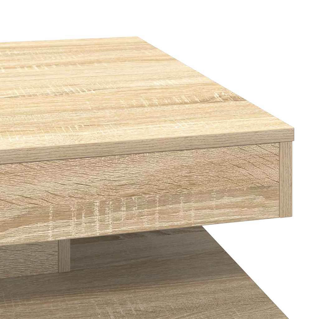 Coffee Table 360-Degree Rotatable Sonoma Oak 70x70x34,5 cm