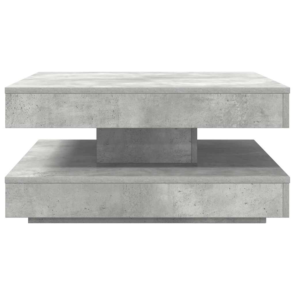 Coffee Table 360-Degree Rotatable Concrete Grey 70x70x34,5 cm