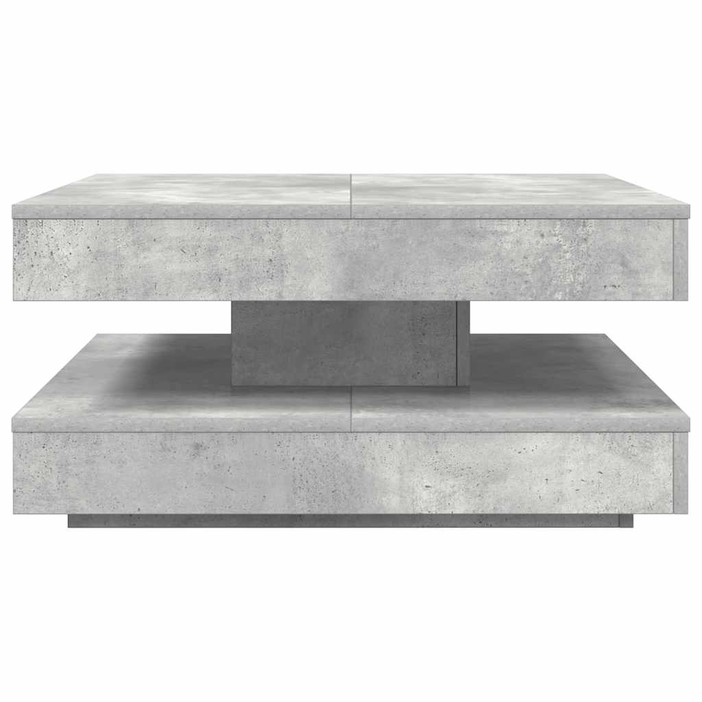 Coffee Table 360-Degree Rotatable Concrete Grey 70x70x34,5 cm