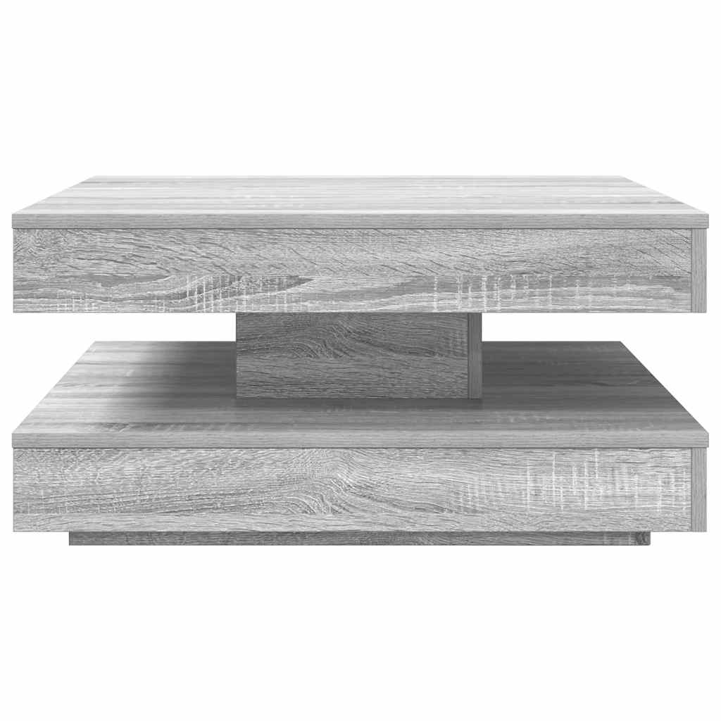 Coffee Table 360-Degree Rotatable Grey Sonoma 70x70x34,5 cm