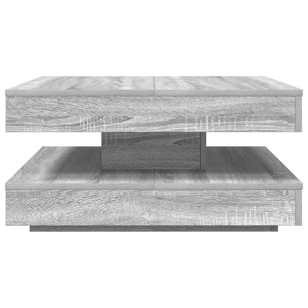 Coffee Table 360-Degree Rotatable Grey Sonoma 70x70x34,5 cm