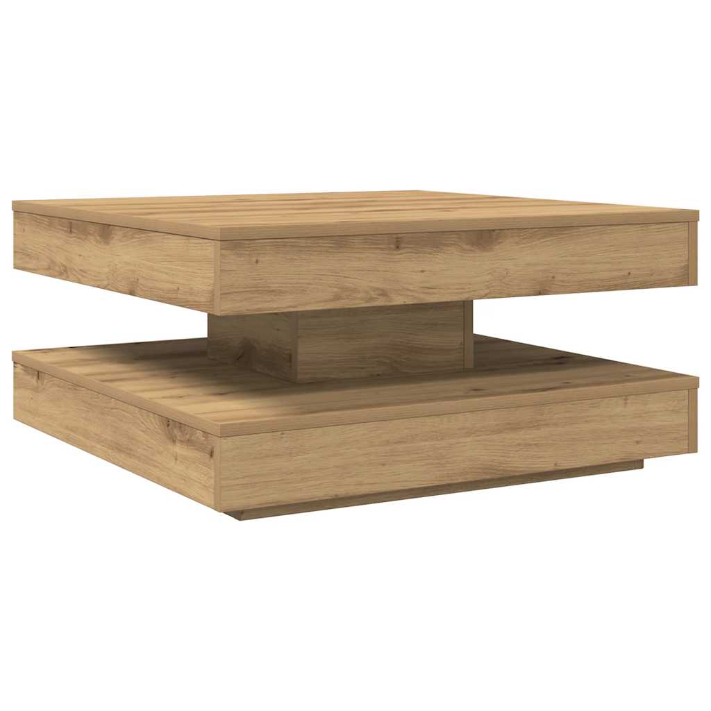 Coffee Table 360-Degree Rotatable Artisan Oak 70x70x34,5 cm