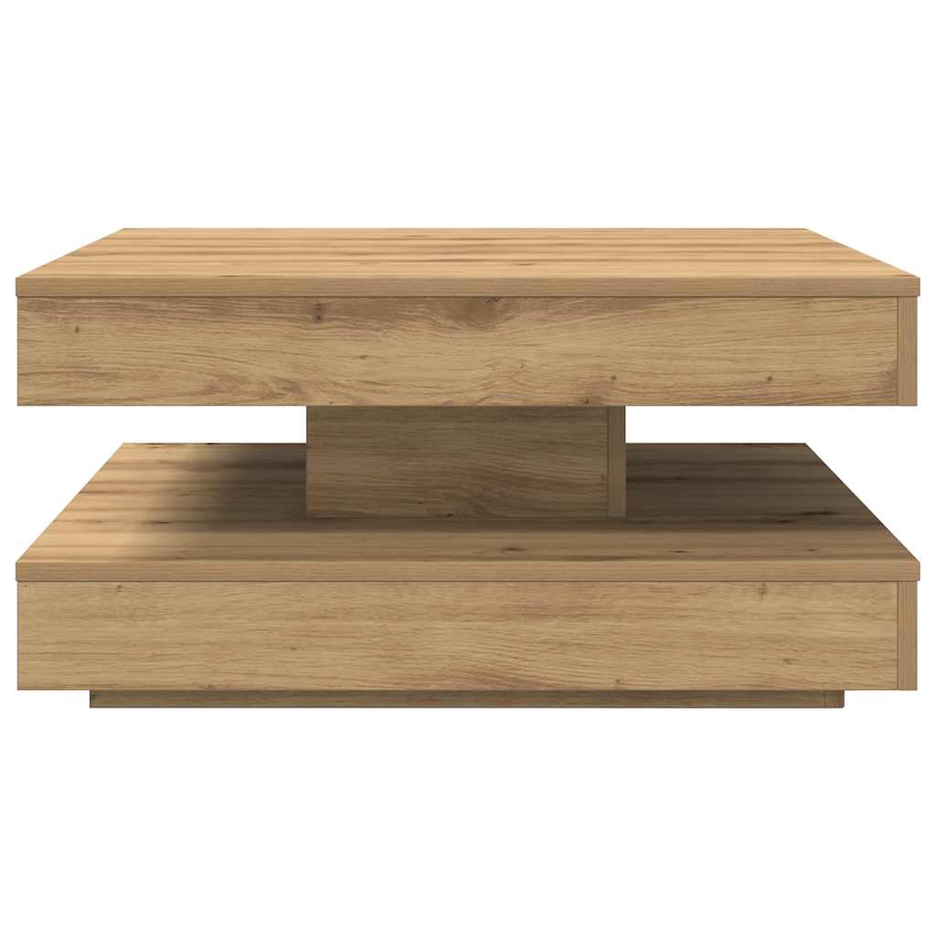 Coffee Table 360-Degree Rotatable Artisan Oak 70x70x34,5 cm