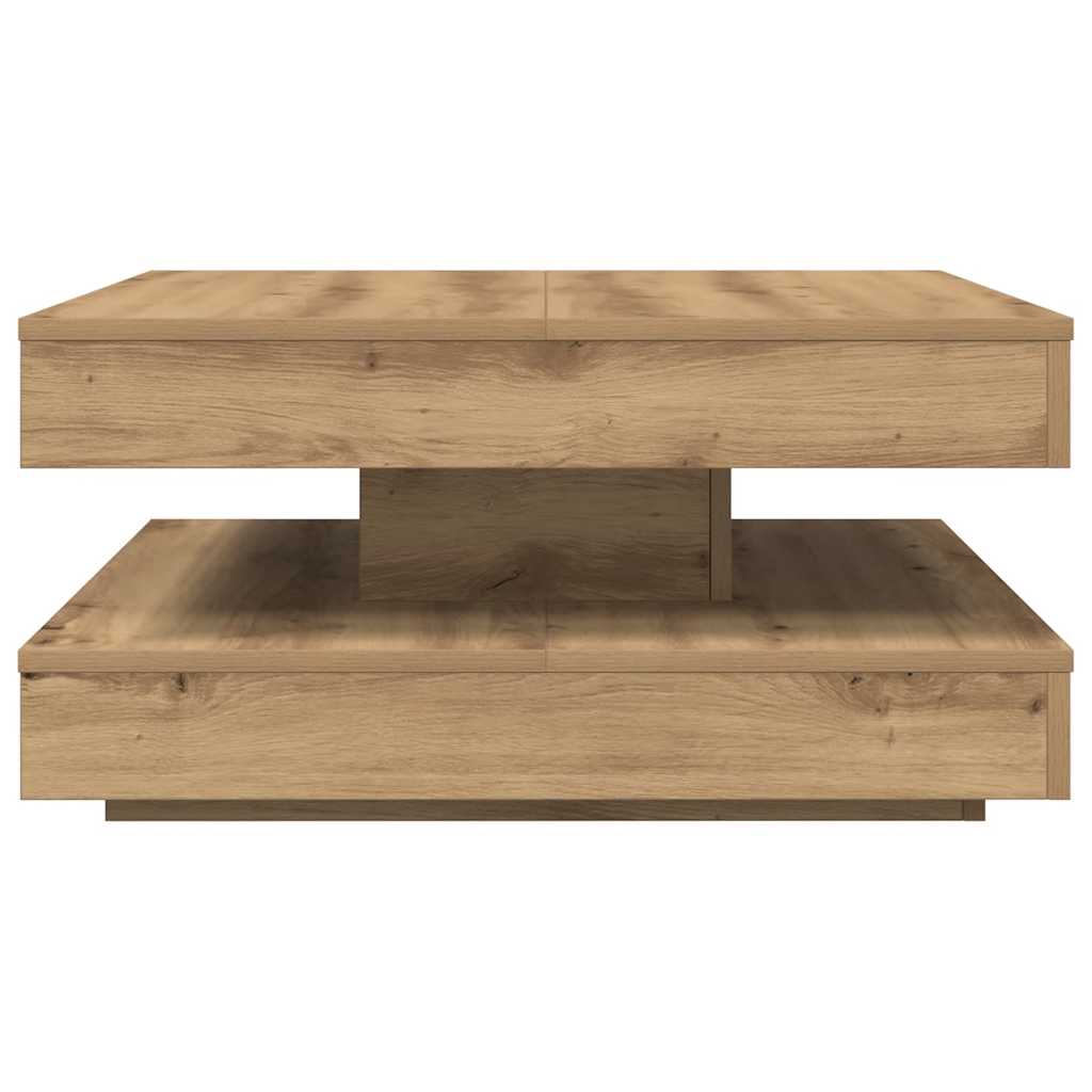 Coffee Table 360-Degree Rotatable Artisan Oak 70x70x34,5 cm
