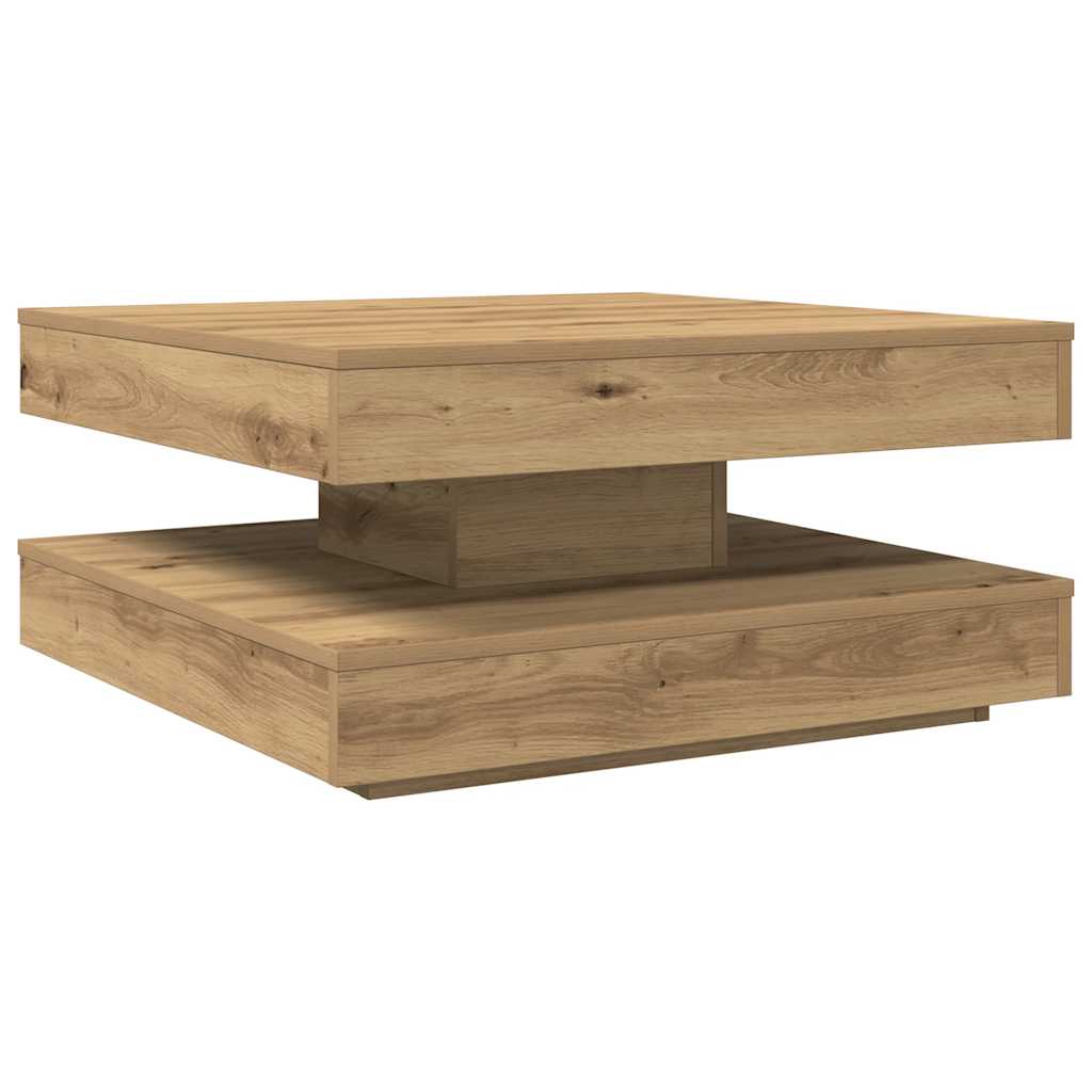 Coffee Table 360-Degree Rotatable Artisan Oak 70x70x34,5 cm