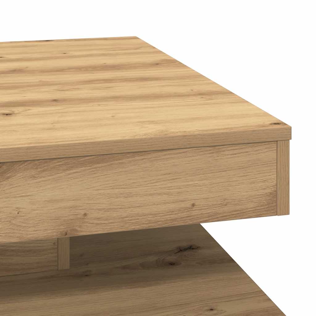 Coffee Table 360-Degree Rotatable Artisan Oak 70x70x34,5 cm