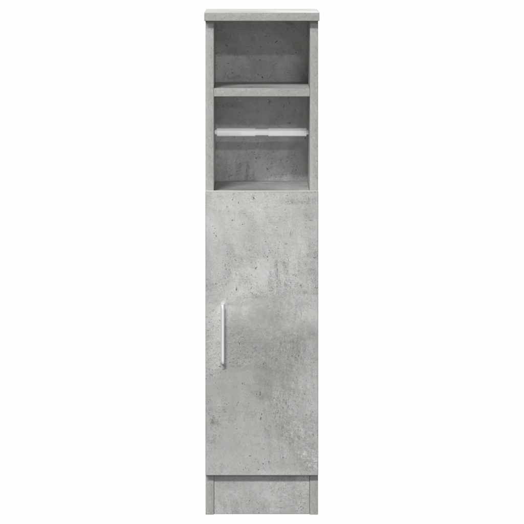 Bathroom Cabinet with Roll Holder Concrete Grey 20,5x22x90 cm