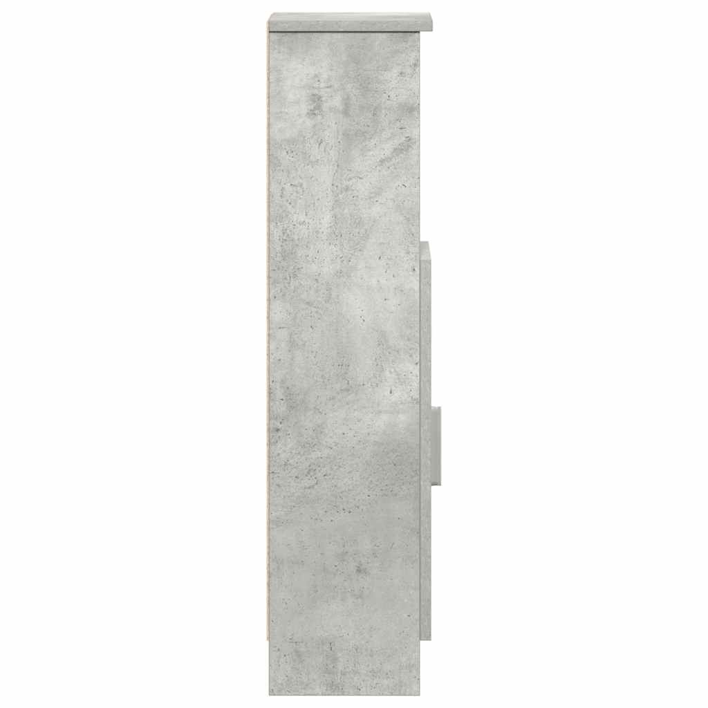 Bathroom Cabinet with Roll Holder Concrete Grey 20,5x22x90 cm