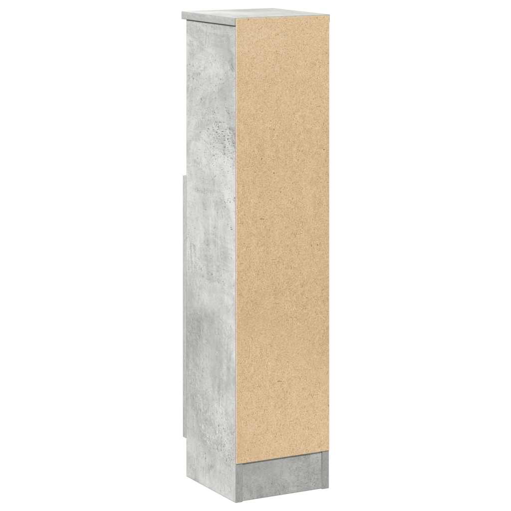 Bathroom Cabinet with Roll Holder Concrete Grey 20,5x22x90 cm