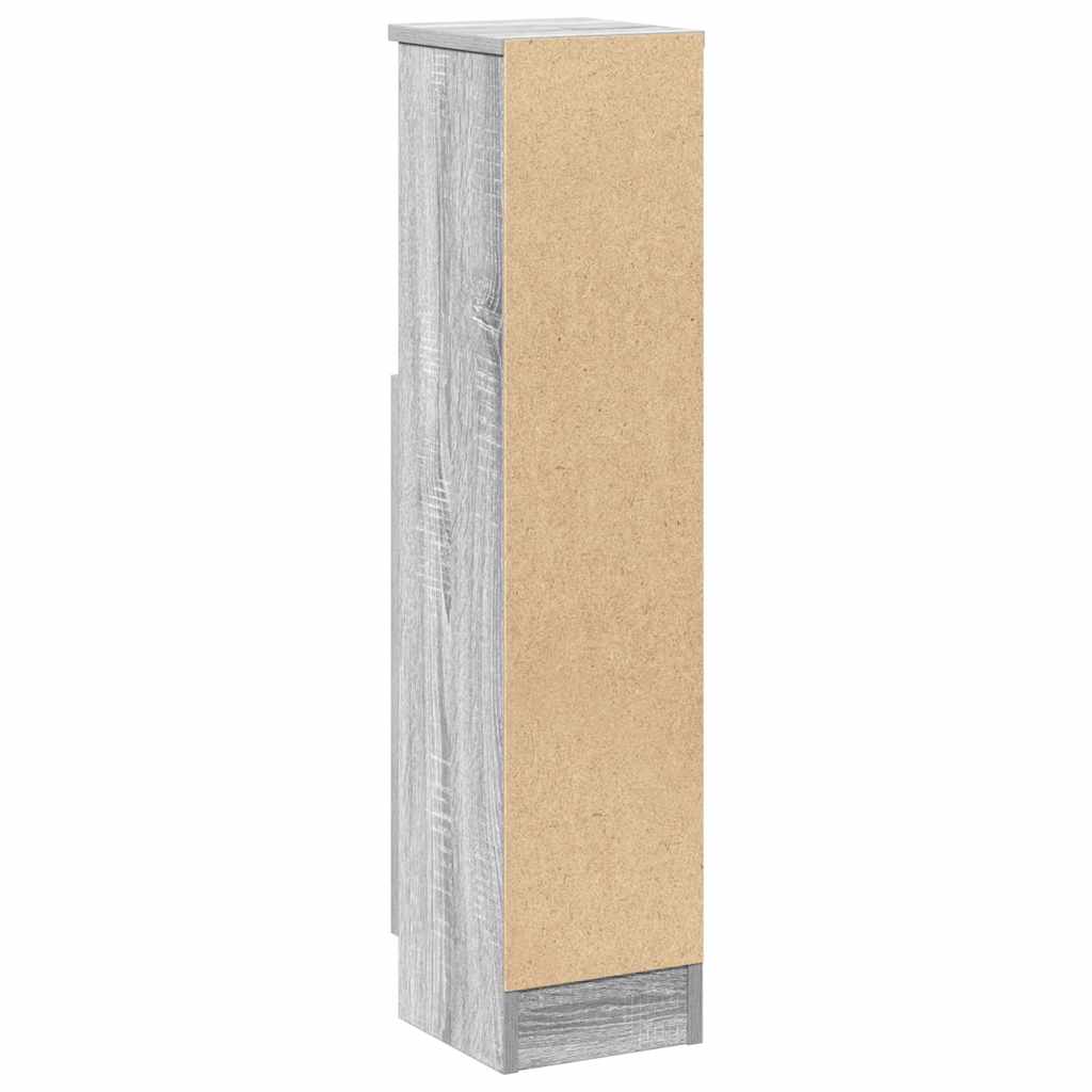 Bathroom Cabinet with Roll Holder Grey Sonoma 20,5x22x90 cm