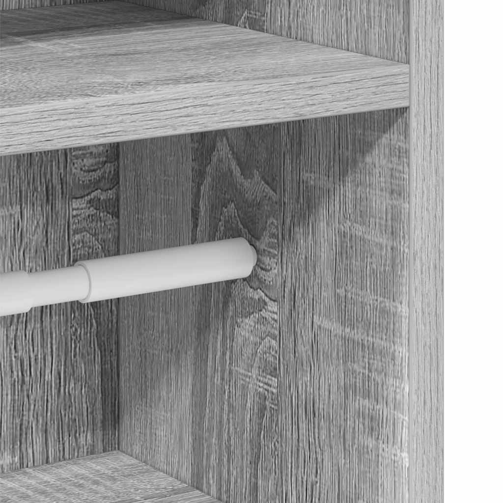 Bathroom Cabinet with Roll Holder Grey Sonoma 20,5x22x90 cm