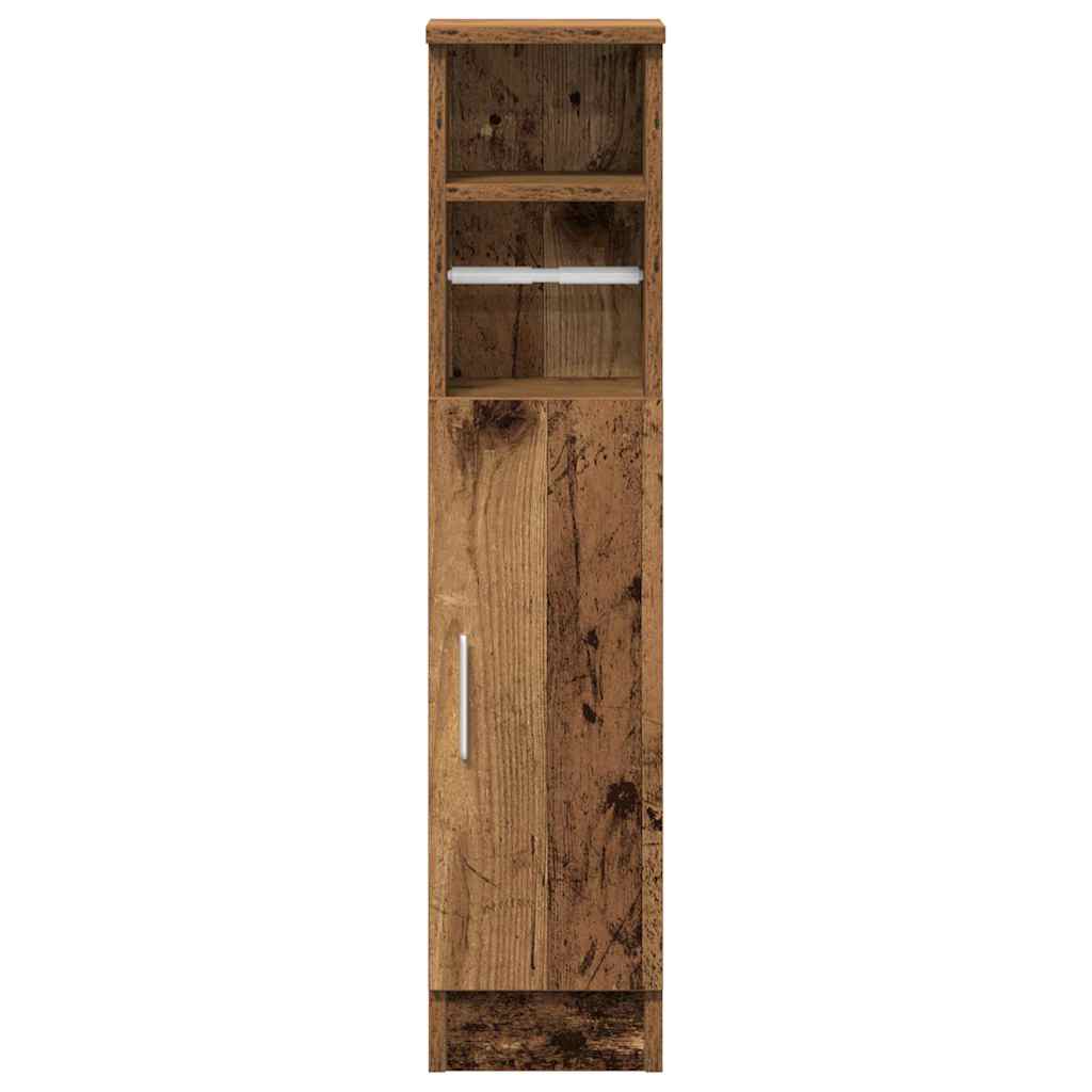 Bathroom Cabinet with Roll Holder Old Wood 20,5x22x90 cm