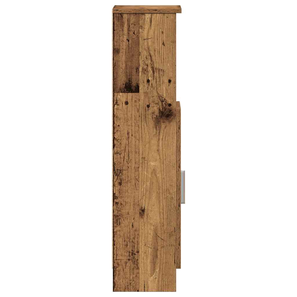 Bathroom Cabinet with Roll Holder Old Wood 20,5x22x90 cm