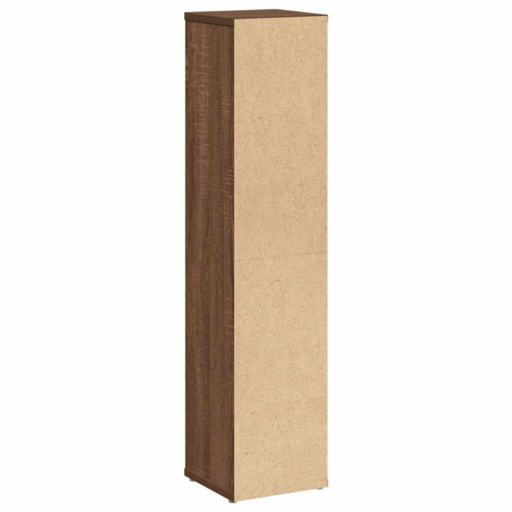 Bathroom Cabinet with Roll Holder Brown Oak 20.5x20x90 cm