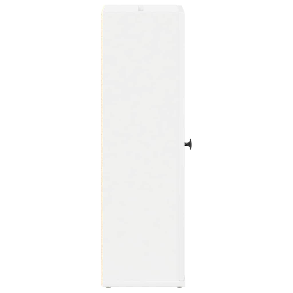 vidaXL Bathroom Cabinet with Roll Holder White 20.5x22x72 cm