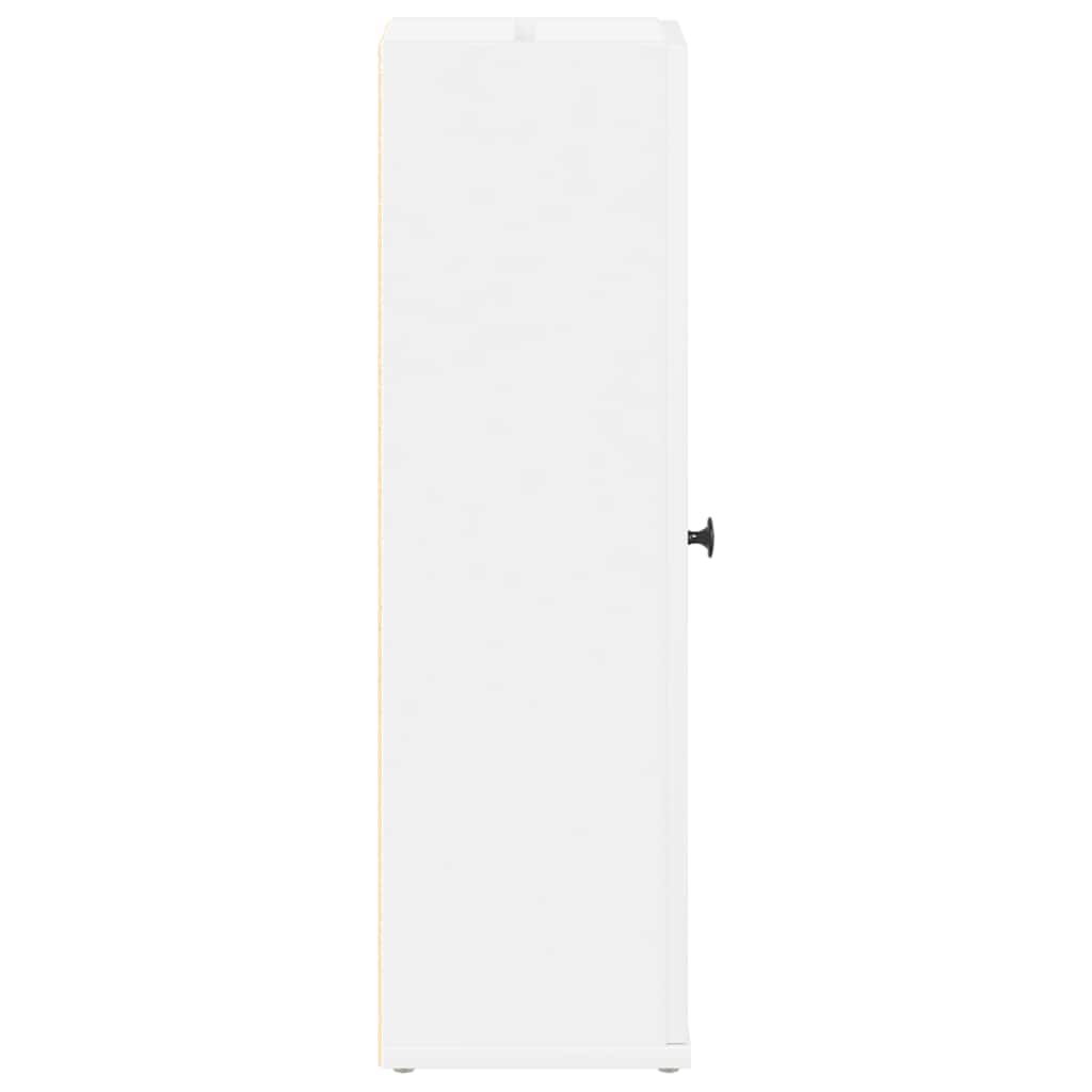 Bathroom Cabinet with Roll Holder White 20,5x22x72 cm