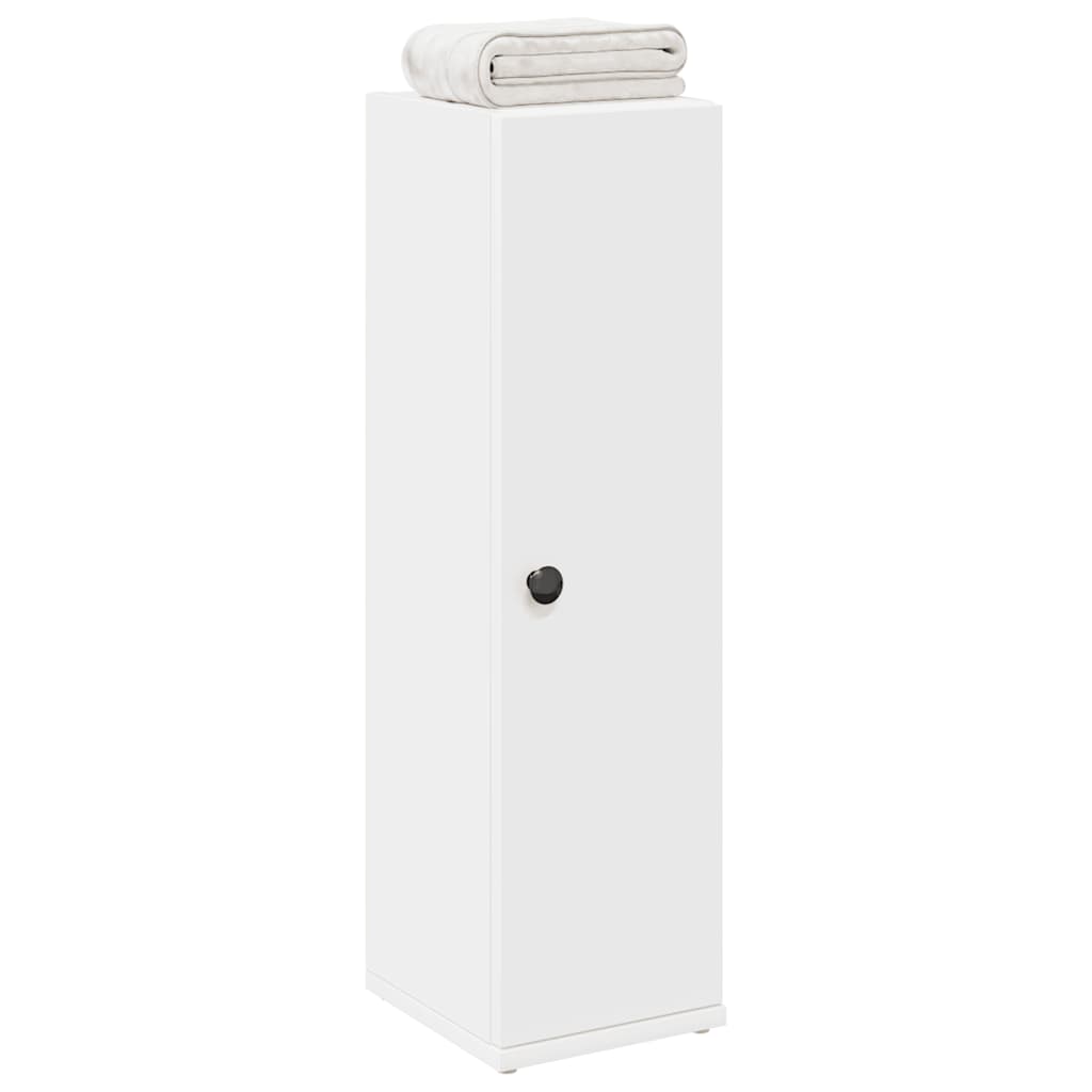 vidaXL Bathroom Cabinet with Roll Holder White 20.5x22x72 cm