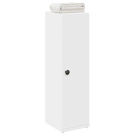 Bathroom Cabinet with Roll Holder White 20,5x22x72 cm