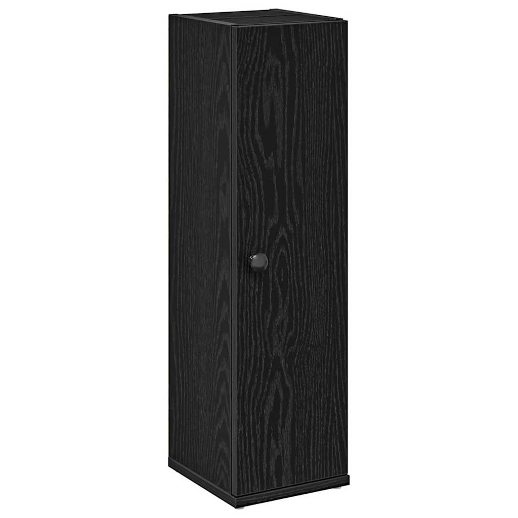 Bathroom Cabinet with Roll Holder Black 20,5x22x72 cm