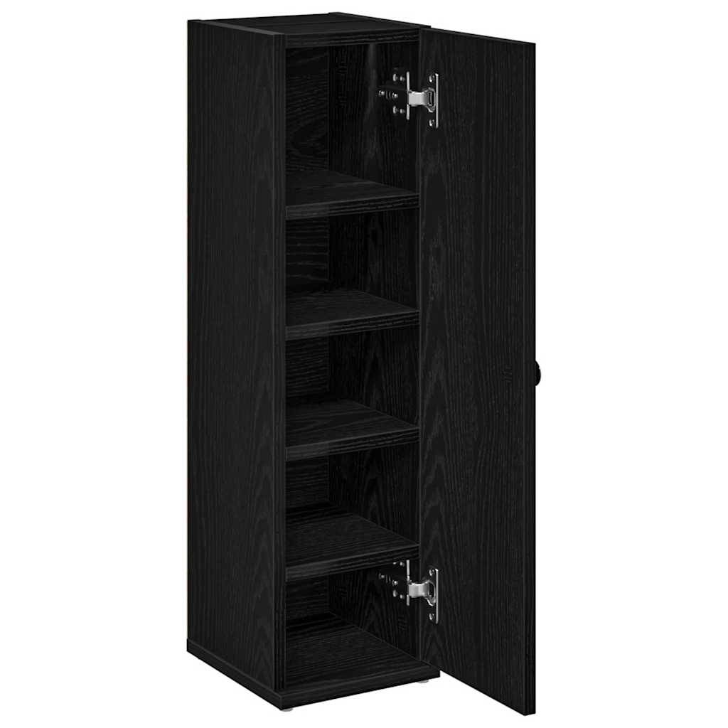 Bathroom Cabinet with Roll Holder Black 20,5x22x72 cm