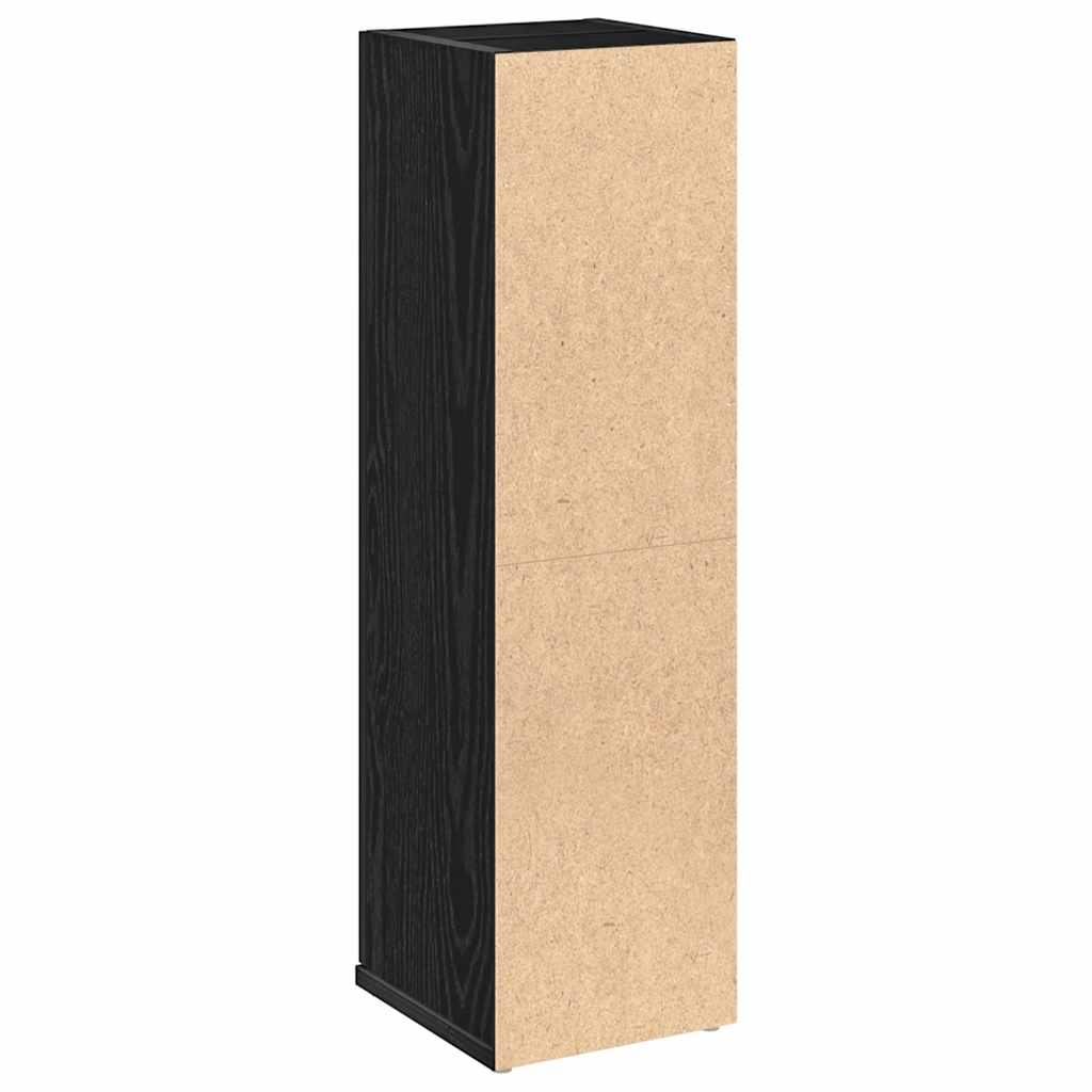 Bathroom Cabinet with Roll Holder Black 20,5x22x72 cm