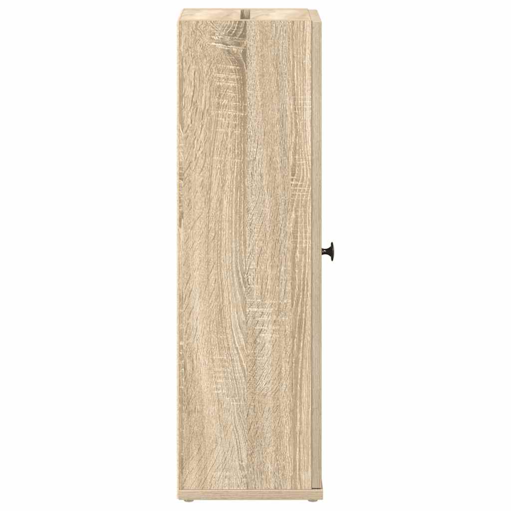 Bathroom Cabinet with Roll Holder Sonoma Oak 20,5x22x72 cm