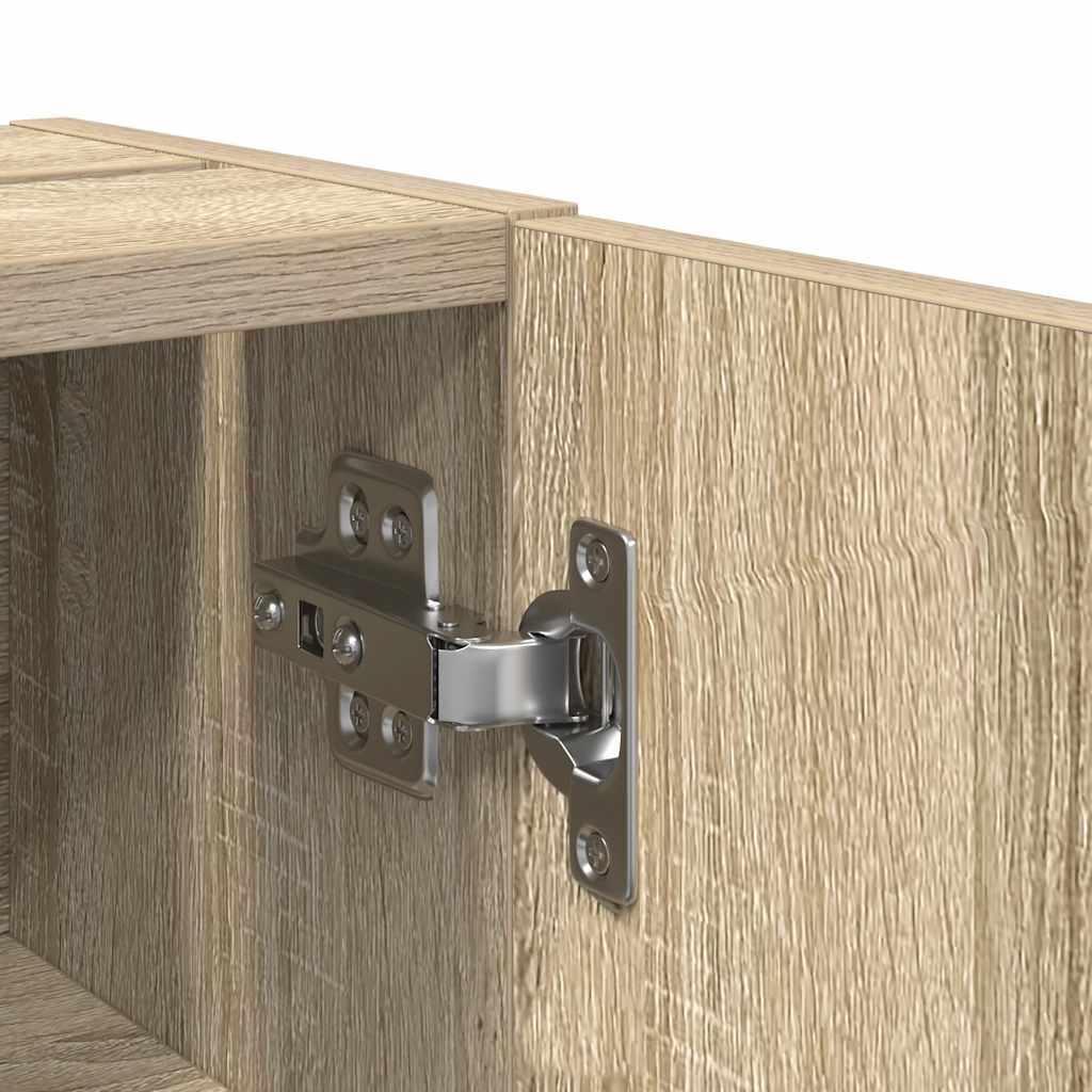 Bathroom Cabinet with Roll Holder Sonoma Oak 20,5x22x72 cm