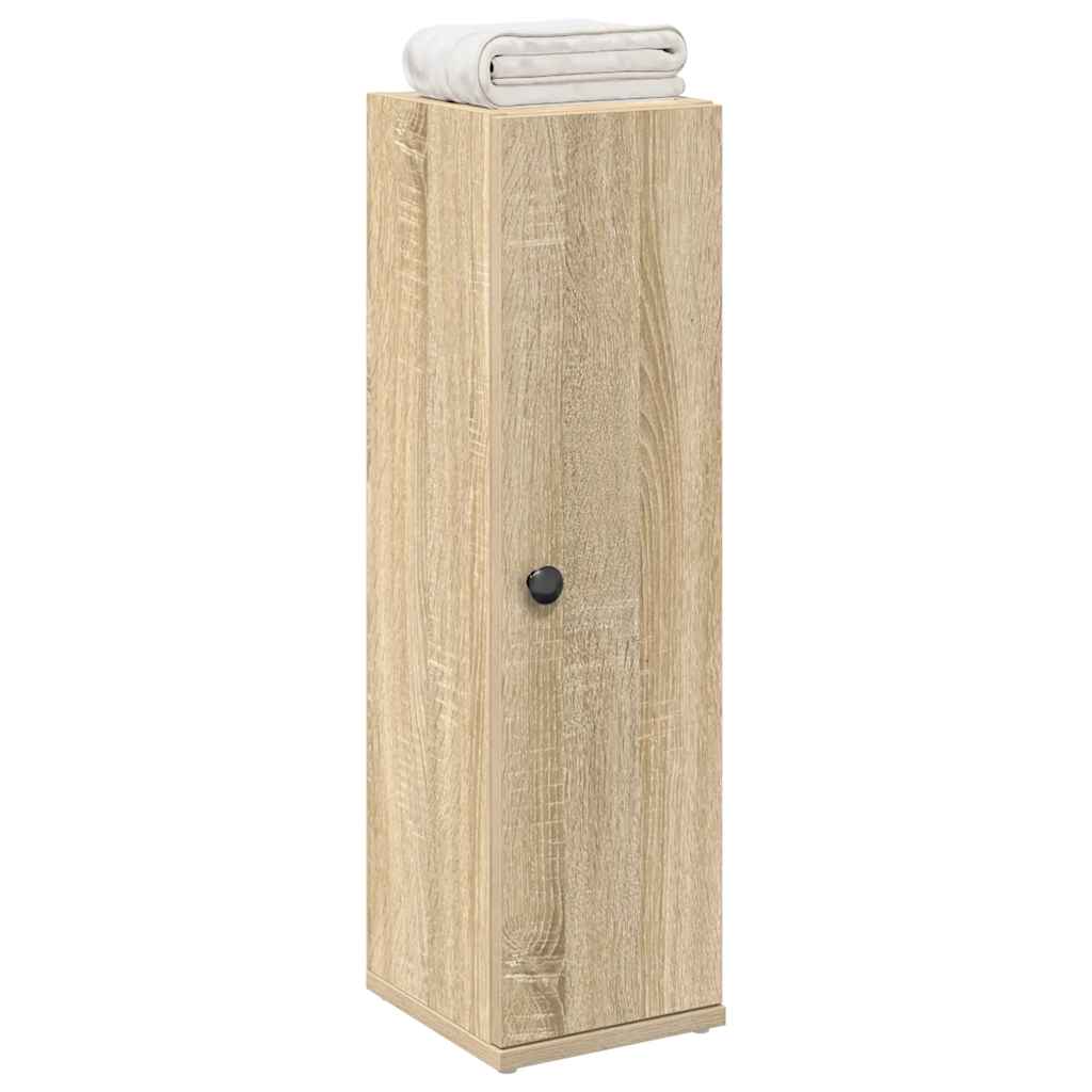 Bathroom Cabinet with Roll Holder Sonoma Oak 20,5x22x72 cm