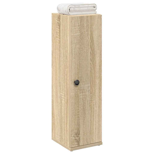 Bathroom Cabinet with Roll Holder Sonoma Oak 20,5x22x72 cm