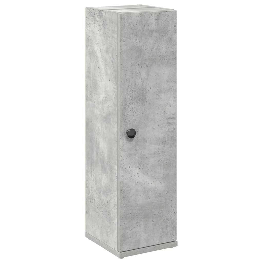 Bathroom Cabinet with Roll Holder Concrete Grey 20,5x22x72 cm