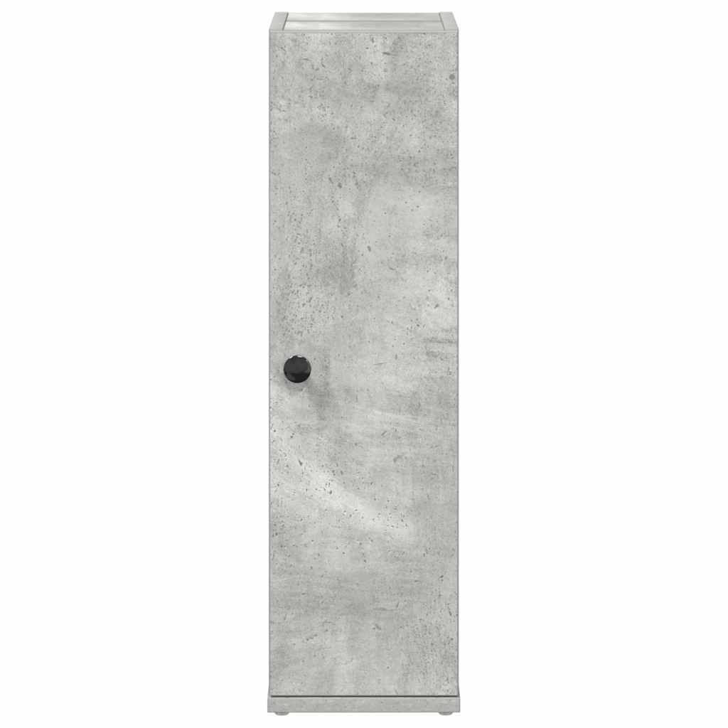 Bathroom Cabinet with Roll Holder Concrete Grey 20,5x22x72 cm