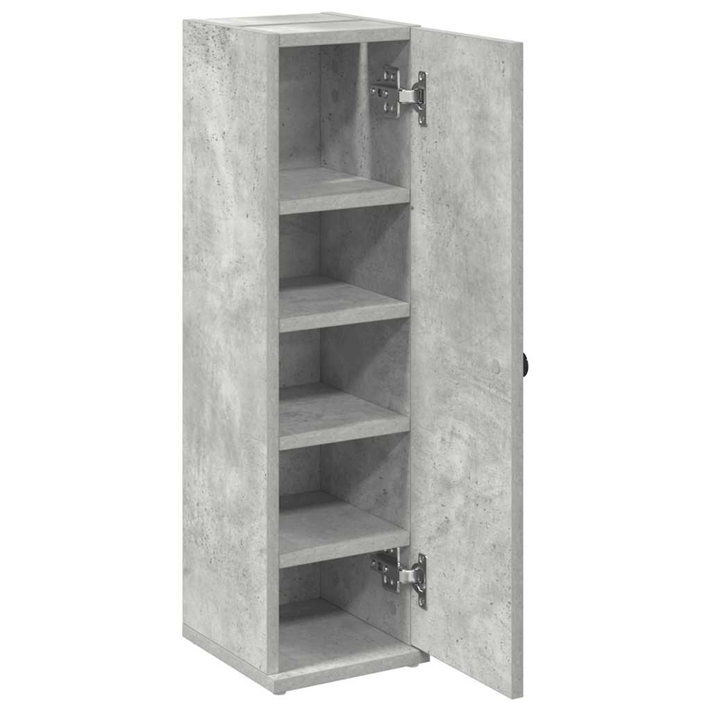 Bathroom Cabinet with Roll Holder Concrete Grey 20,5x22x72 cm