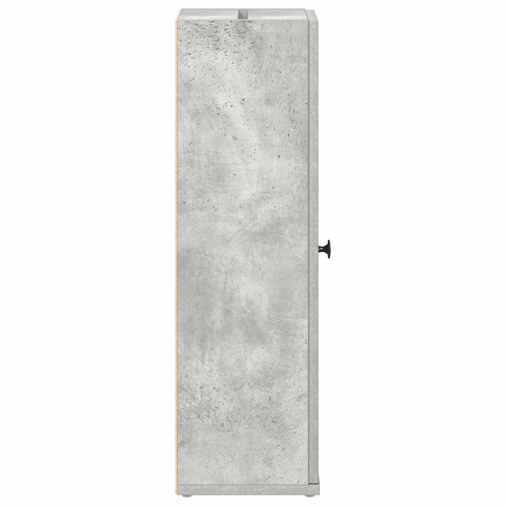 Bathroom Cabinet with Roll Holder Concrete Grey 20,5x22x72 cm